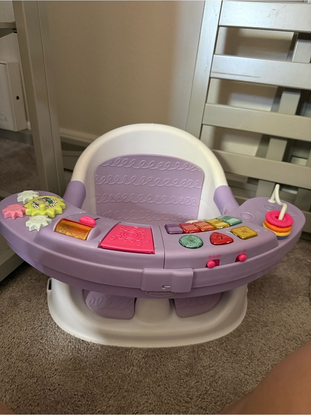 Purple Interactive Activity Seat with Sensory Play Tray
